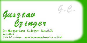 gusztav czinger business card